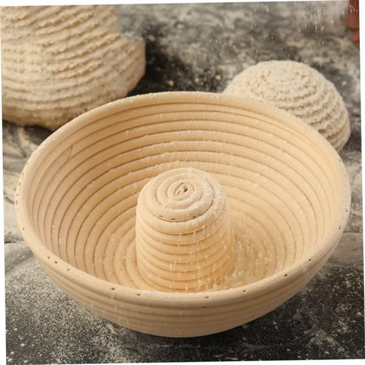 Ovale broodgistmand van rotan voor donutmonsters accessoires