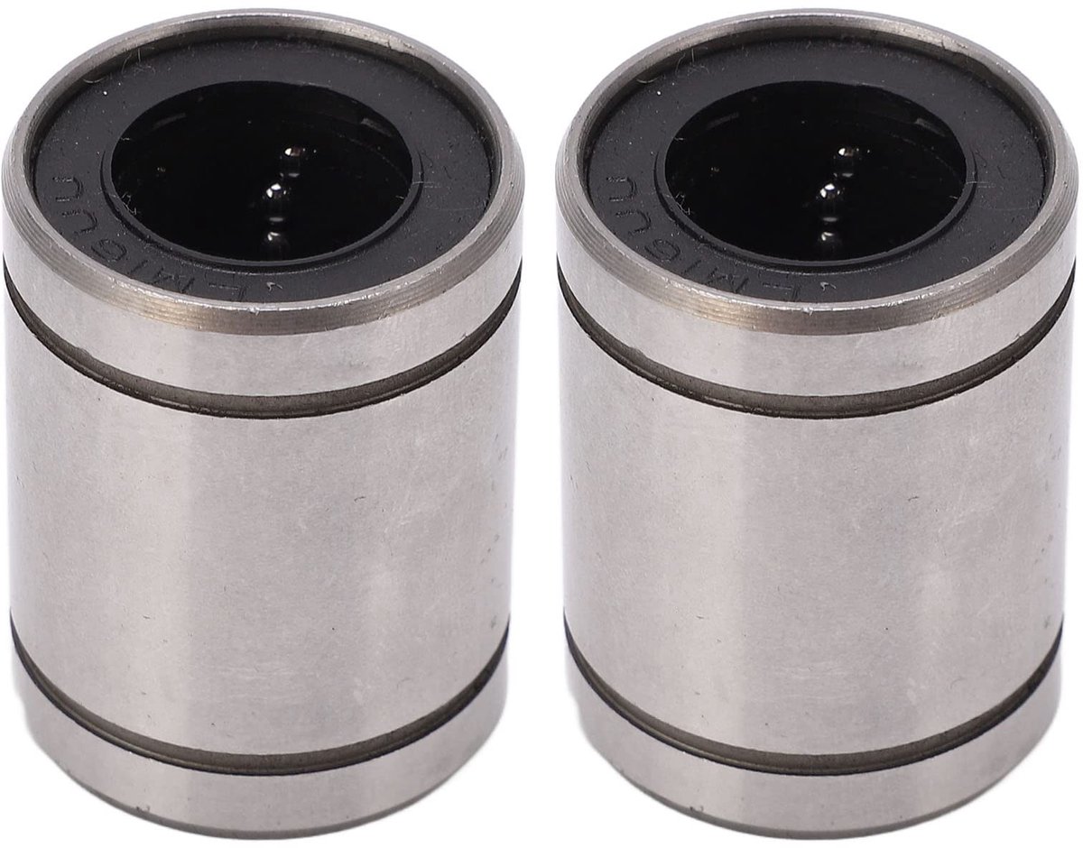 aladdien - Lineaire Bal Lagertjes - 2x LM16UU - 16mm ID - Voor 3D Printers - Precisie Lagertjes - Hoogwaardige Kwaliteit - Geschikt voor CNC Machine..