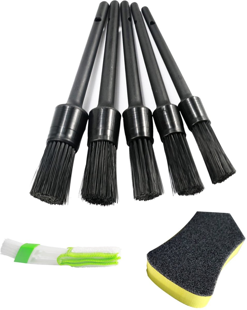 aladdien - Auto Cleaning Brush Set - Premium Borstelset - Geschikt voor Auto Reiniging - Veelkleurig - Onderhoudsset - Motor Reiniging