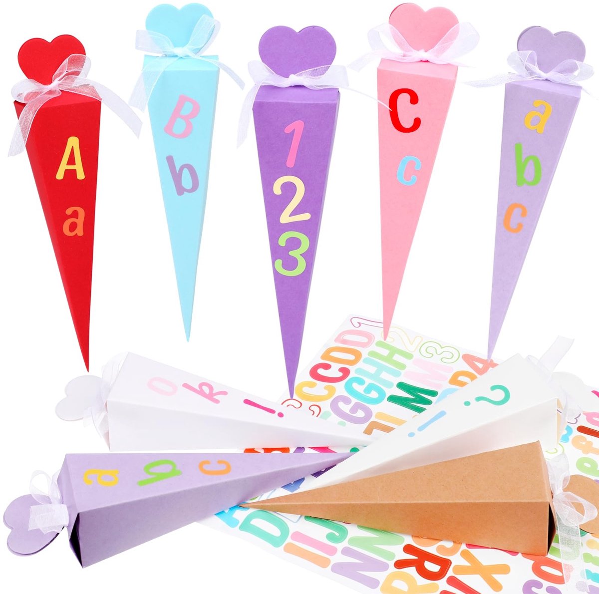 aladdien - Snoepzakken Set - Eerste Schooldag - Creatieve DIY Cadeauzakken - 32 Stuks - Voor Jongens en Meisjes - Perfect voor School - Kleurvol Design