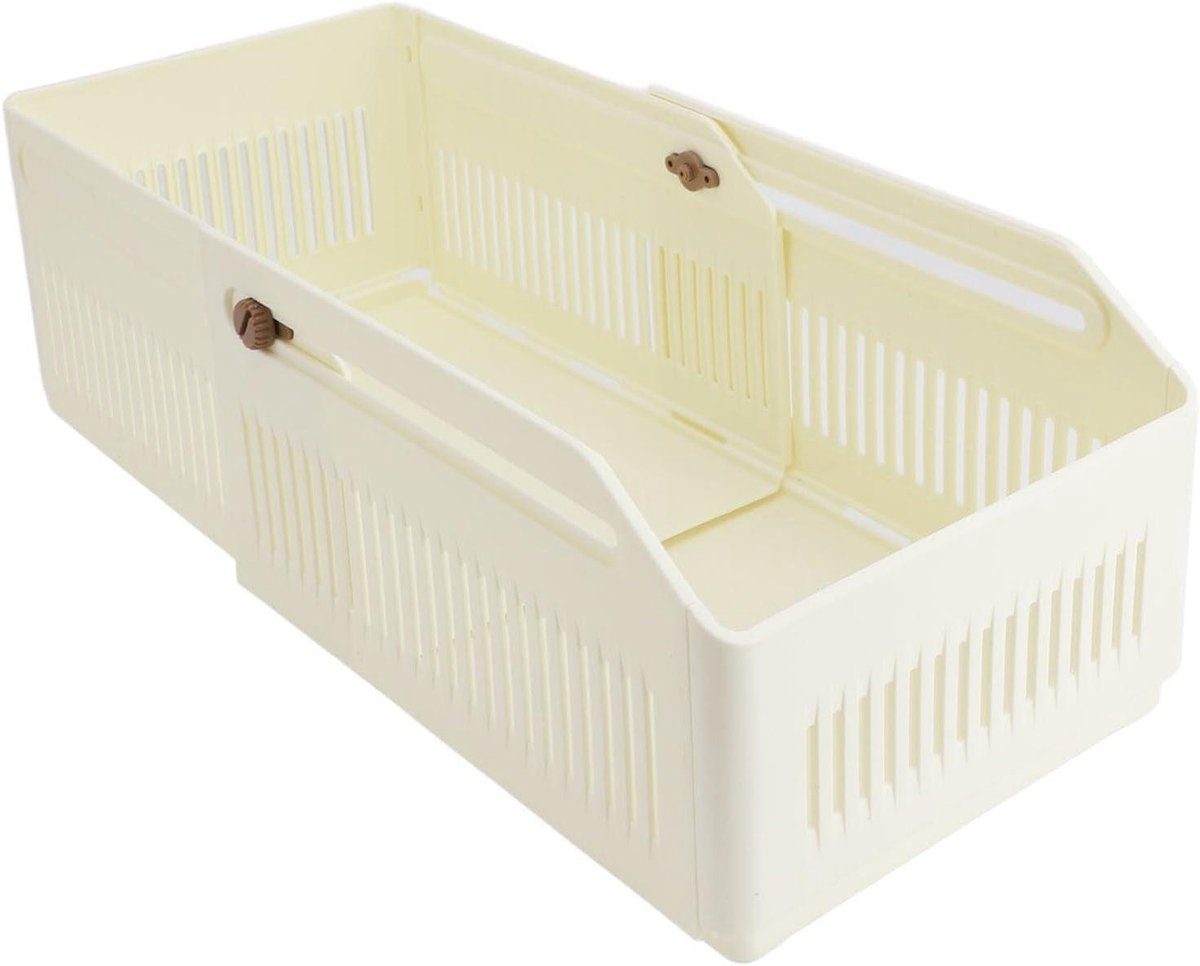 Opbergbak - Opbergdoos Lade - Ruimte Besparen - Intrekbaar Stapelbaar - 28-45 cm - Wit