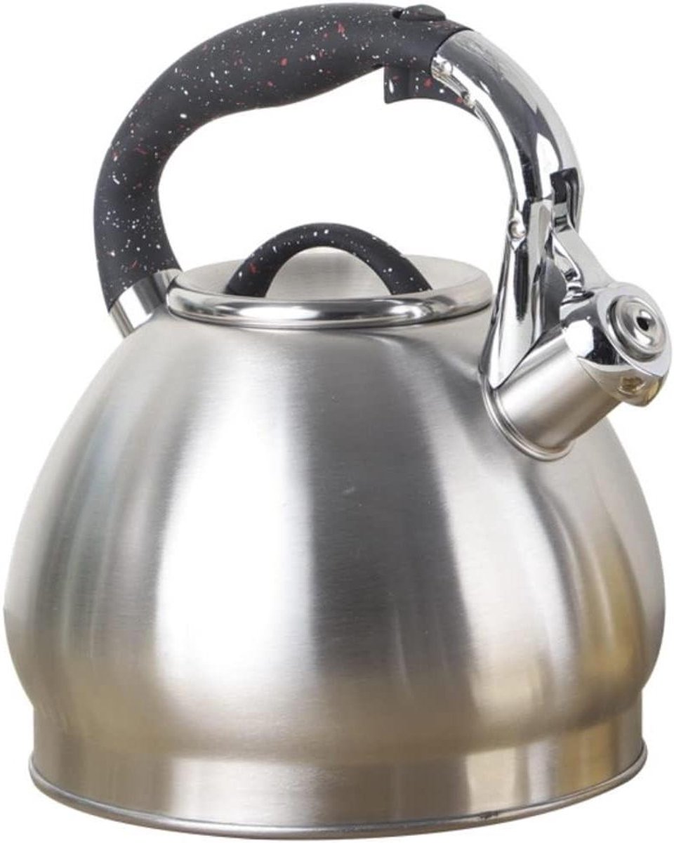 Waterketel Roestvrij Staal Theeketel Fornuis Water Koken Fluitend Bij Kookpunt 3.5 Liter Zilverkleurig