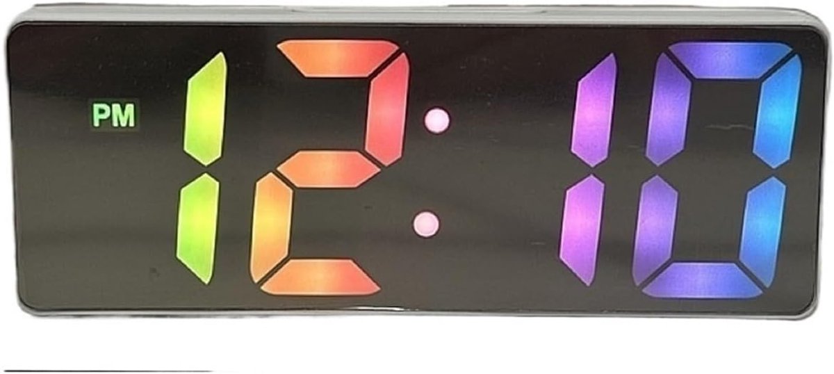 Digitale Wekker - Bureauklok LED - Wakker Worden - Spraakgestuurde Bedienen - 10x10mm - Wit
