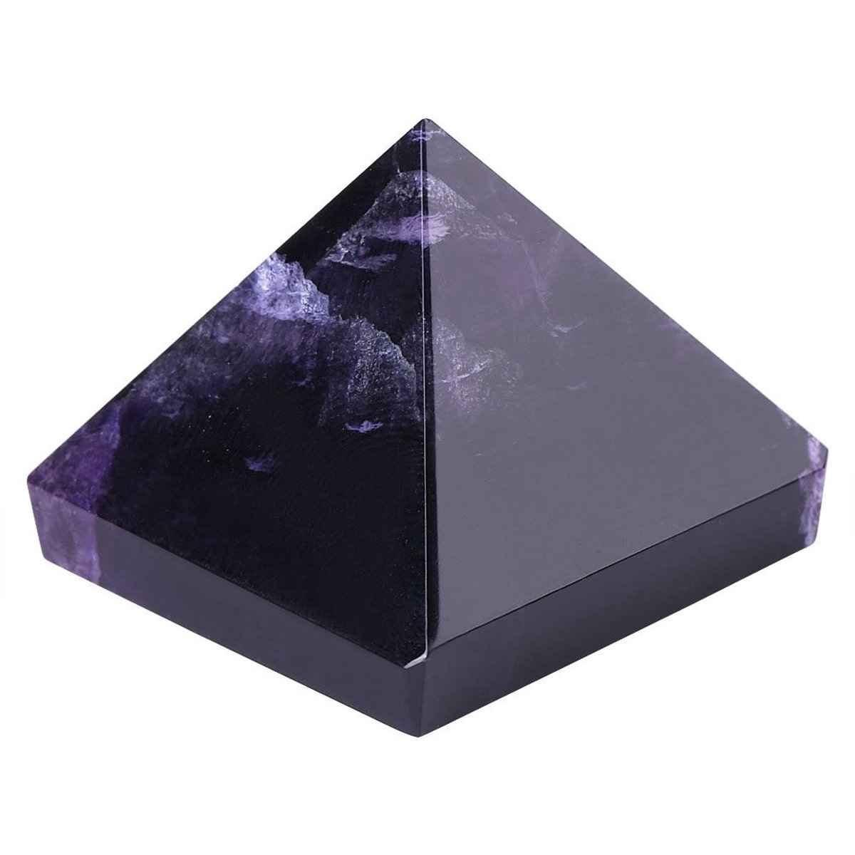 aladdien - Amethist Pyramide - Natuurlijke Kristal Decoratie - Geschikt voor Thuis en Winkel - Unieke Paars Kleur - Energie en Spiritualiteit - Hand..