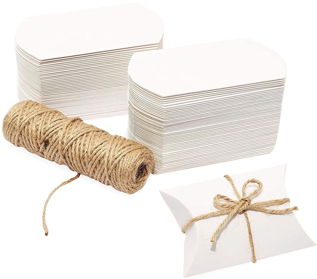 aladdien - Papieren Kussen Geschenkdoos Set - Mini Kussendozen - Perfect voor Feestjes - 100 Pack - Creatief Versieren - Geschikt voor Geschenken - ..