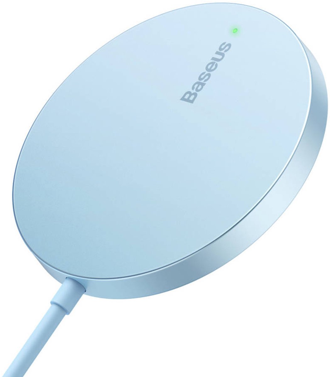 Baseus Simple Mini3 MagSafe Draadloze Oplader Fast Charge 15W Blauw