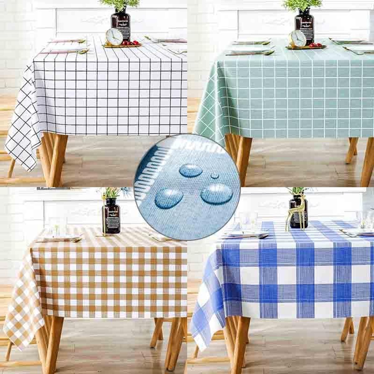 Tafelkleed - Beschermhoes PVC - Buiten Eten - Waterdicht & Afwasbaar - 120x200 cm - Grijs