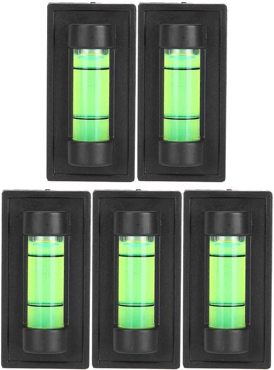 Waterpas Set - Mini Bubble - Camera Stabiliseren - Magnetische Bevestiging - 5 Stuks - Zwart