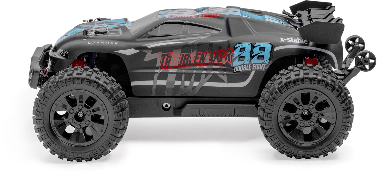 Overmax X-Stable RC auto / RC car – 35 km/h – 4x4 Monster Truck – 1:10 – metalen aandrijving – olie-schokdempers – dubbele LED verlichting – 2 accu’s (tot 40 min rijtijd) – instelbare besturing – actieve rem – offroad terrein model - Bestuurbare Auto — afbeelding 19