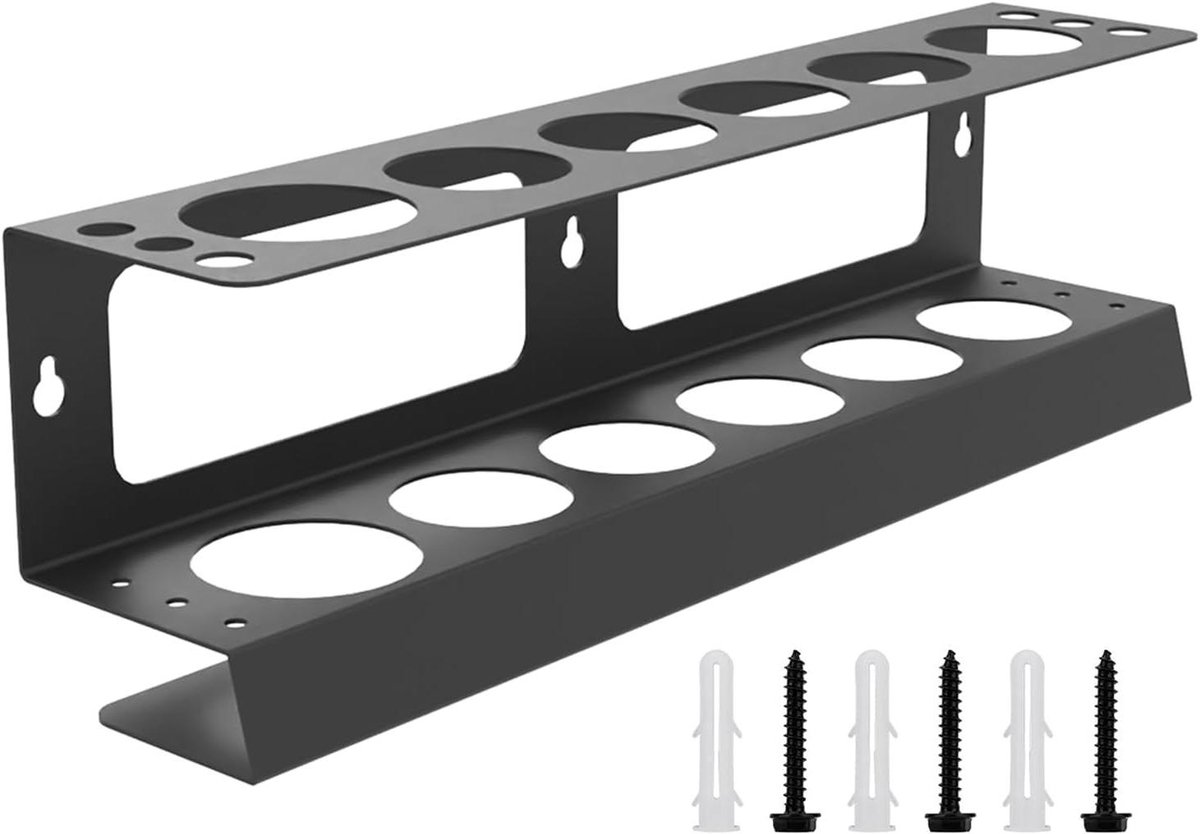 Buizen Organizer - Kit Houders - Werkplaats Opslag - Roestbestendig Staal - 43 x 13 cm - Zwart
