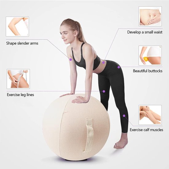 Stability Balance Ball Cover Training Ball Cover Yoga Ball Wrap for Home Pilates Gym Exercise Anti Slip Cover — afbeelding 2