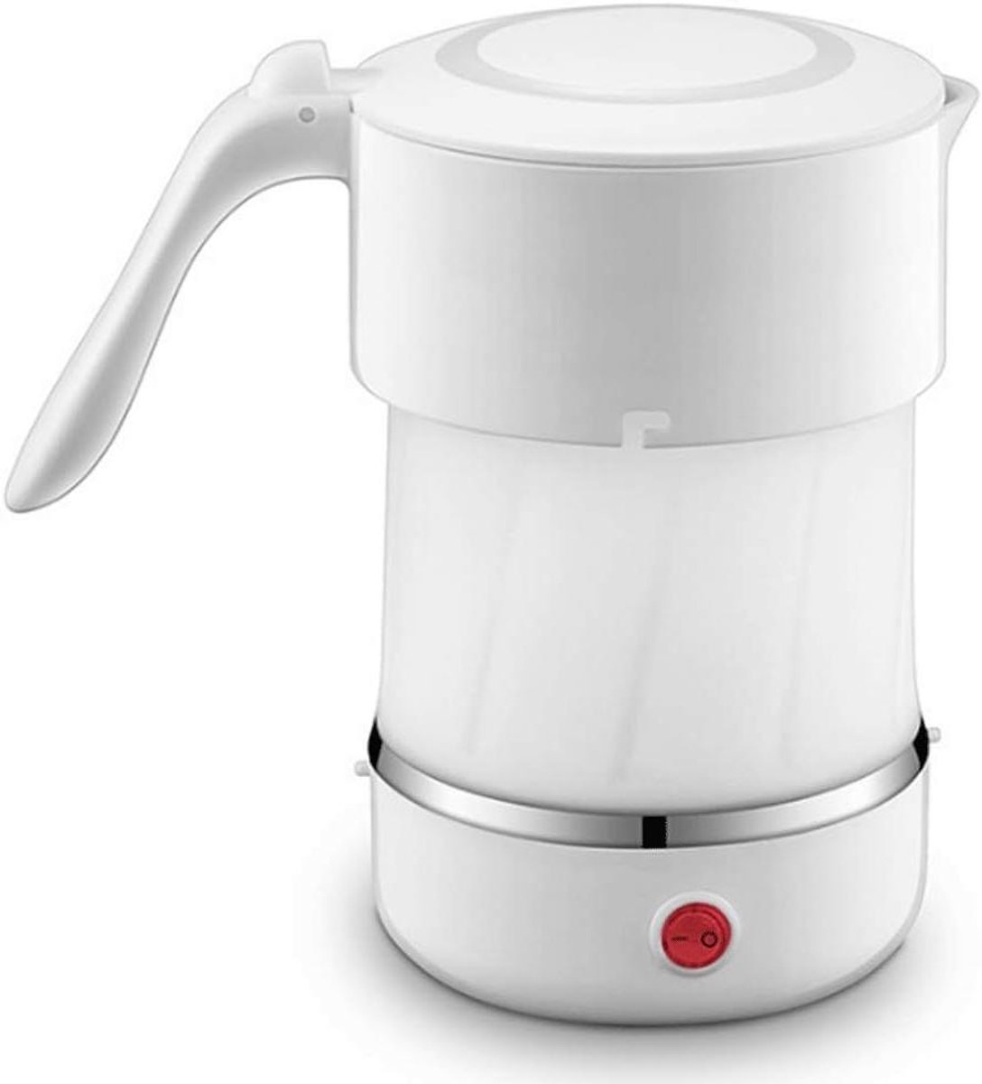 Vouwbare Waterkoker - Mini Reis Kettle - Reizen en Kamperen - Compact Opvouwbaar Ontwerp - 0.6L Capaciteit - Wit
