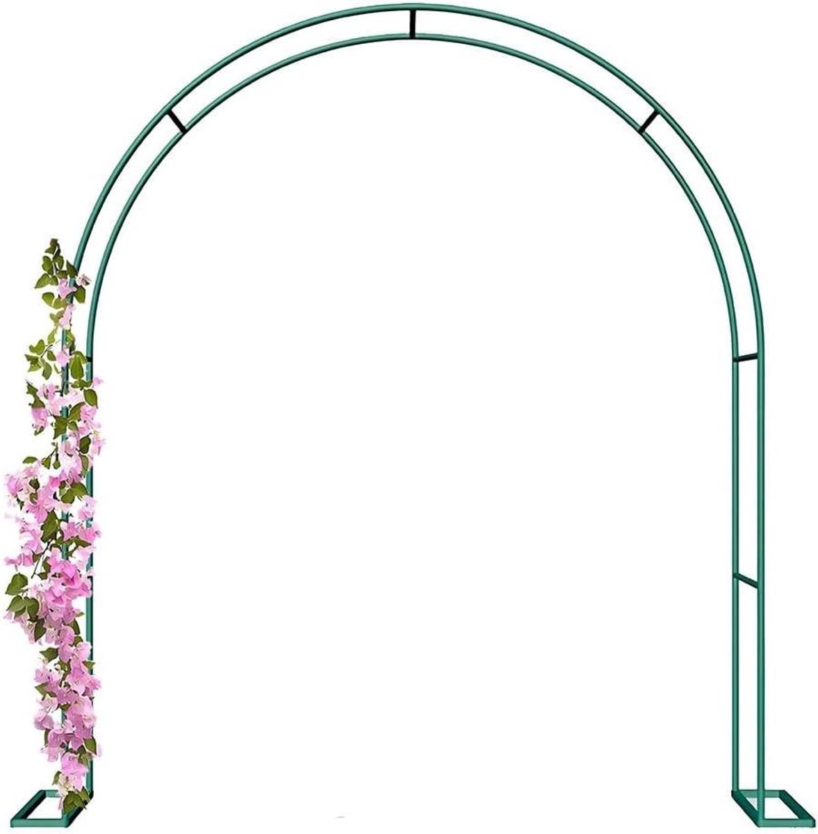 Tuin prieel boog - Klimplant trellis - Decoratieve entree - Versterkte structuur - 240 cm hoog - Wit