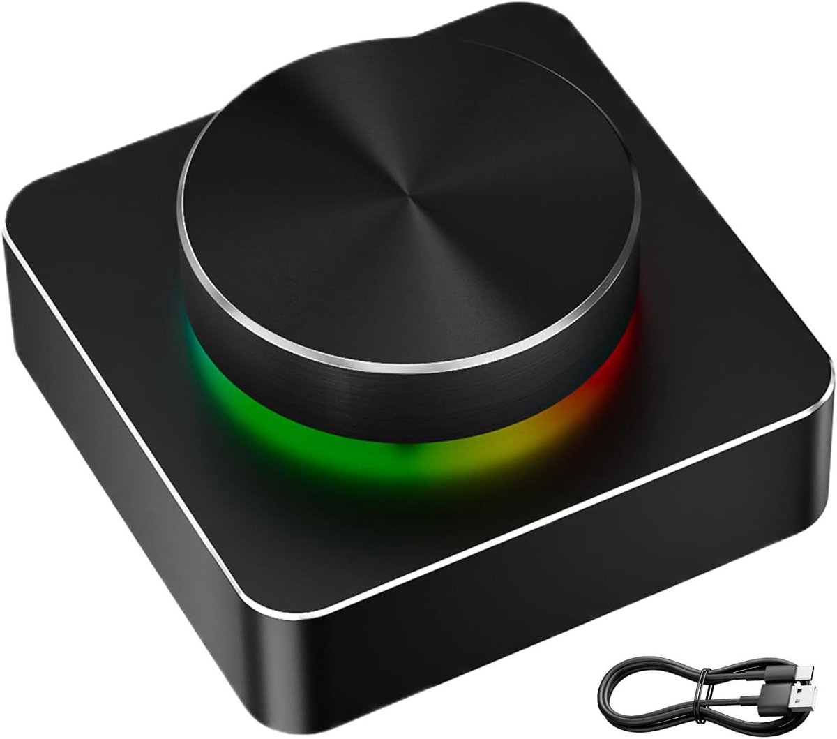 Volumeregelaar Knop - Audio Controller - Muziek Bedienen - Draadloze Multimedia Controle - 5 x 9 x 5 cm - Zwart