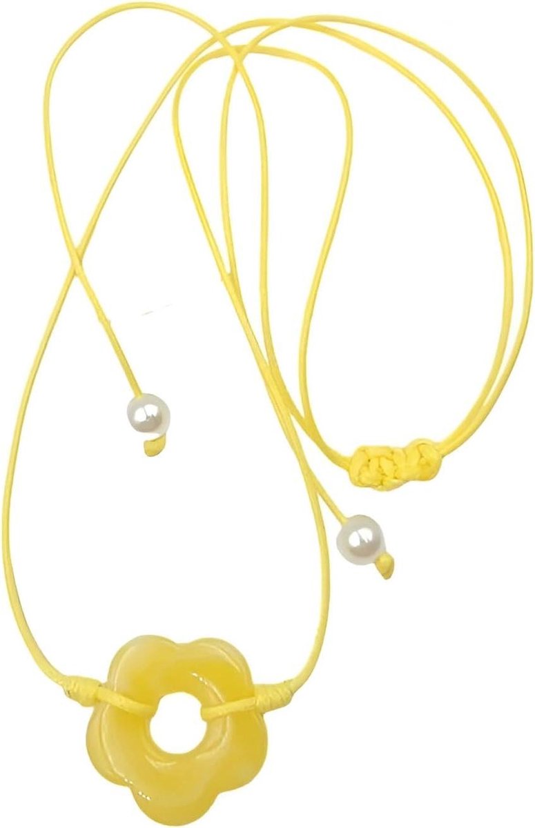 Bloemen Choker - Bloem Ketting - Mode Accessoire - 925 Sterling Zilver - Verstelbaar - Multicolor