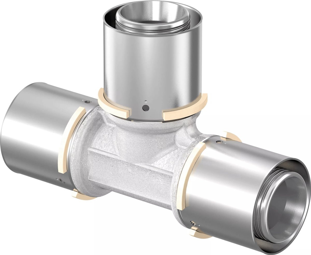 Uponor S-Press pers T-stuk 90� - pers x pers x pers - 40mm x 40mm x 40mm