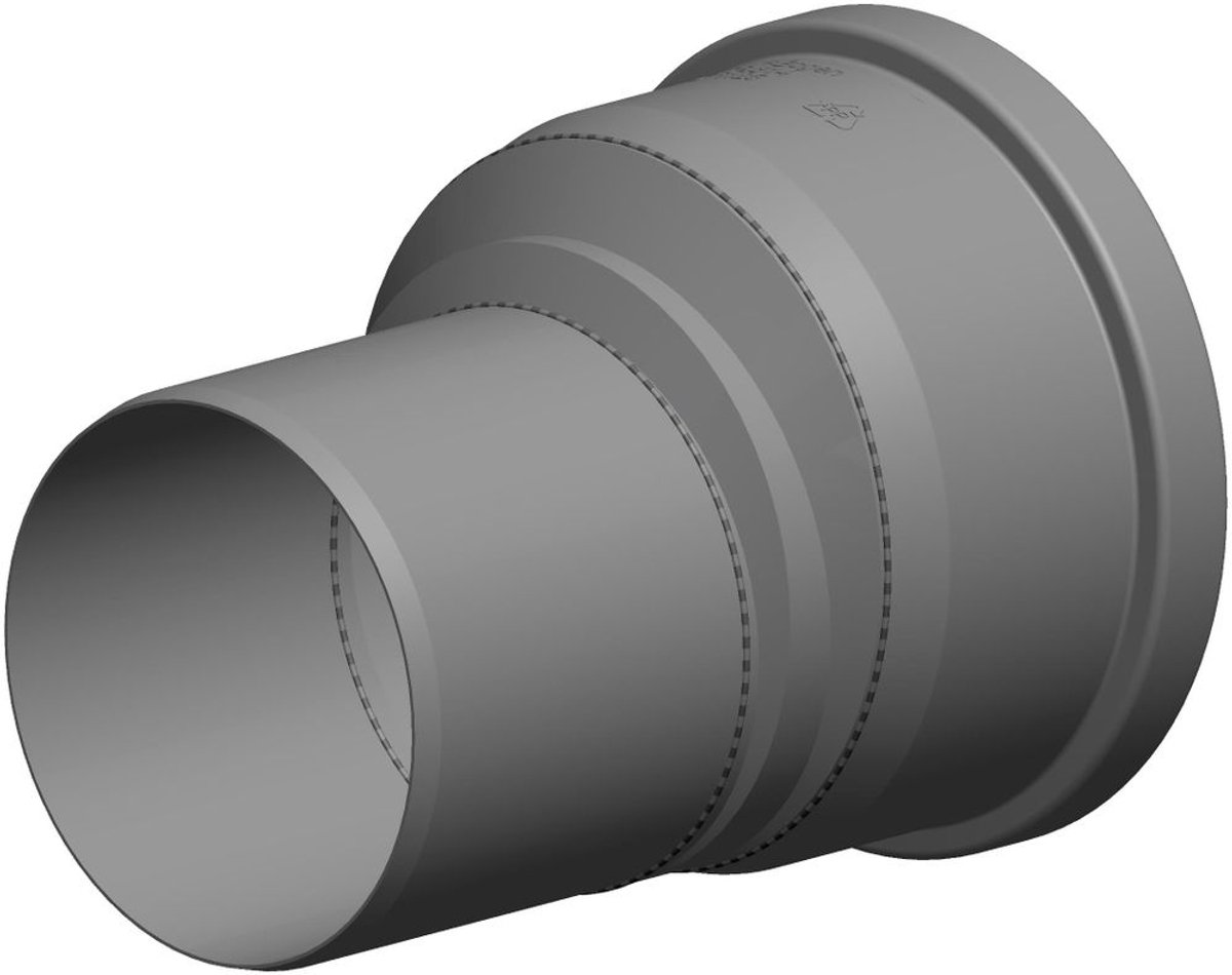 ATEC Verloop D100 - DN 125 excentr., 4102