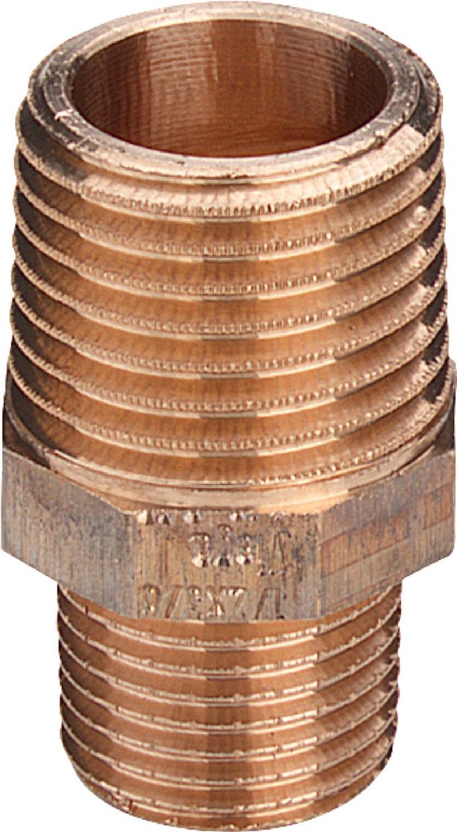 Viega Verloopnippel, R1 3, R2 21/2 roodgoud of siliciumbrons Model 3245, 443177