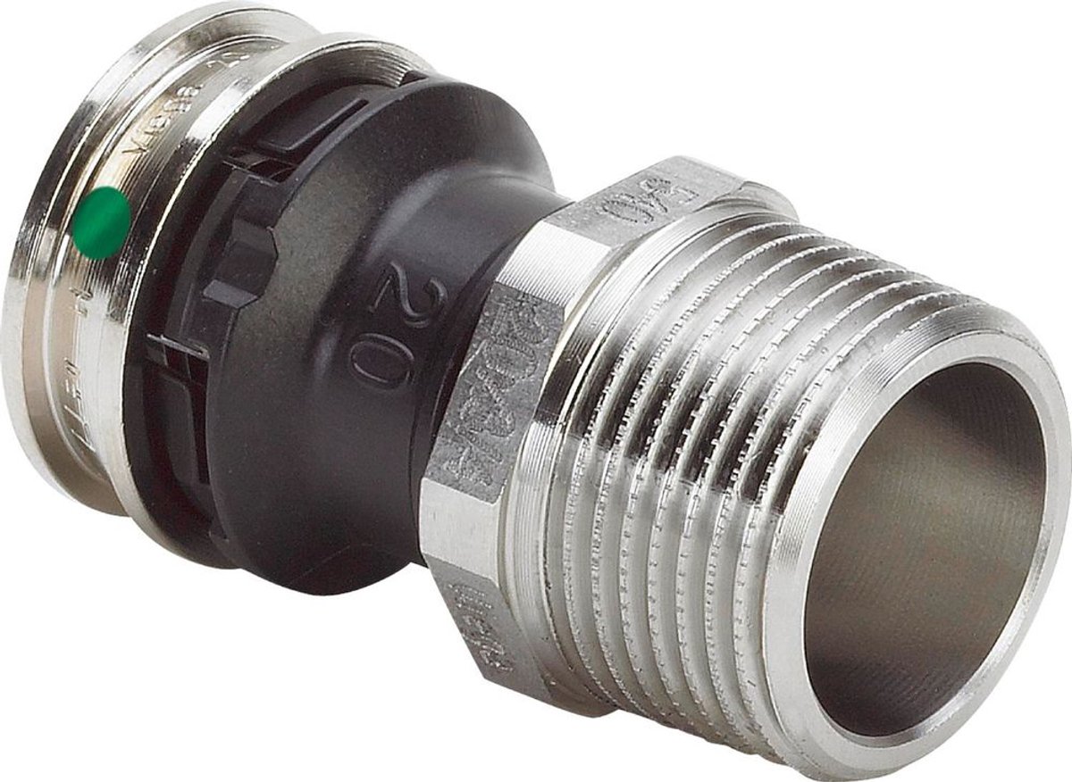 Viega Raxinox-overgangsstuk, d 20mm, R 1/2 roestvrij staal Model 4411, 724078