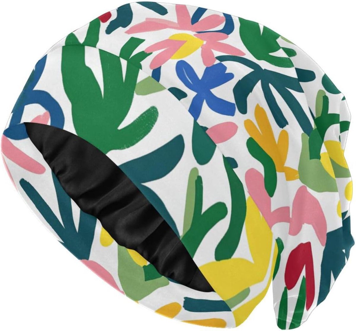 Satijnen Slaapmuts - Haar Hoofdbedekking - Bescherming Haar - Dubbellaags Ontwerp - Verstelbaar - Bloemenprint