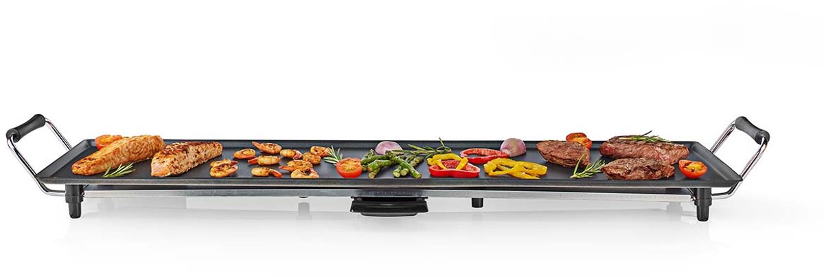 Melissa 16300030 - Teppanyaki Tafelgrill - 90 x 23 cm Bakoppervlak - 5 Warmtestanden