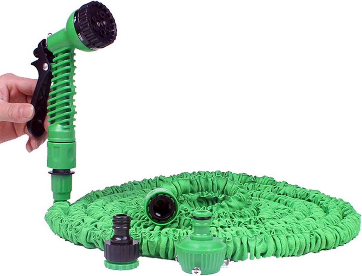 Garden Hose Flexible Garden Hose with Multifunctional Function Nozzle Articulated Flexibility Best Choice for Watering and Washing,Green,50FT 15m