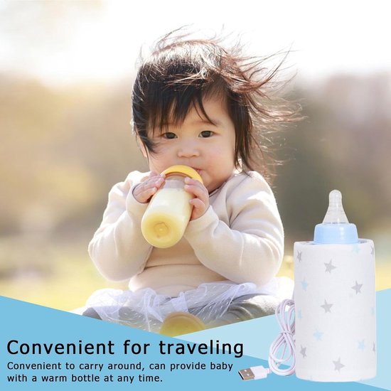 Bottle Warmer Bag, Milk Warmer Sleeve, Travel Heating Sleeve, Nursing Bottle Warmer Keeper, Draagbare Milk Warmer Sleeve USB-Isolatie Cover Baby Bottle Warmer voor Reizen, Rijden en Binnen Gebruik, — afbeelding 3