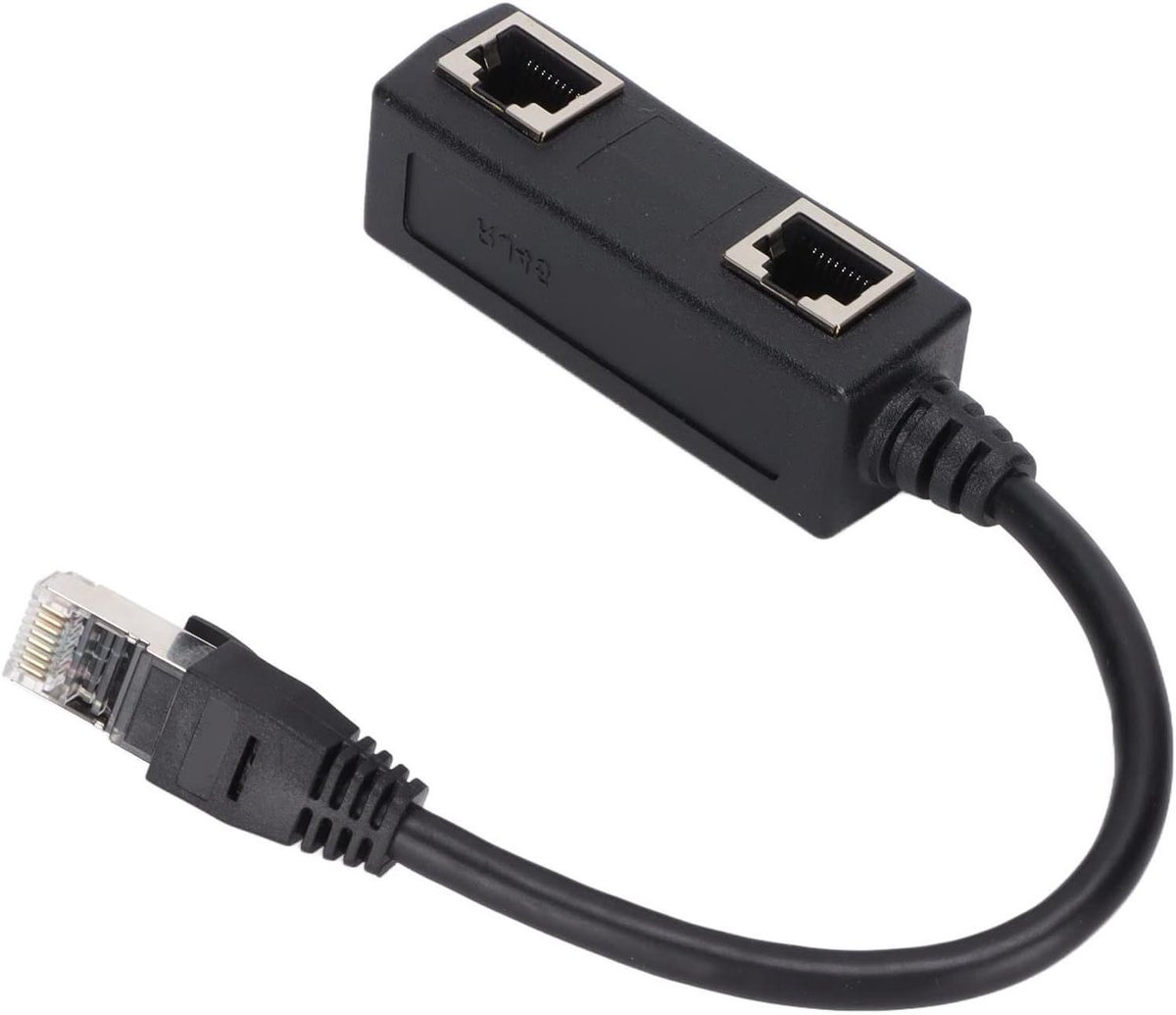 Ethernet-splitter 1 Tot 2 Poorten, RJ45 Ethernet-netwerkkabeladapter, RJ45 1 Mannelijk Naar 2 Vrouwelijk LAN Ethernet-kabelsplitter, CAT7 Internetkabel, Ethern