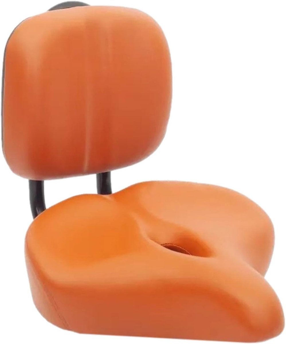 Fietszadel met rugleuning - Comfort zadel - Comfortabel fietsen - Schokabsorberend schuim - Extra breed - Bruin