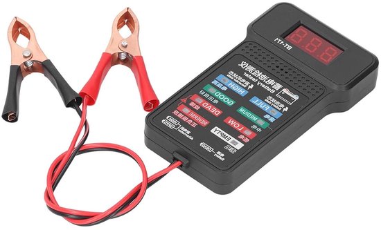 Accutester Digitaal - Voertuig Analyzer - Systeem Diagnose - Omgekeerde Aansluiting Alarm - 12V - Zwart