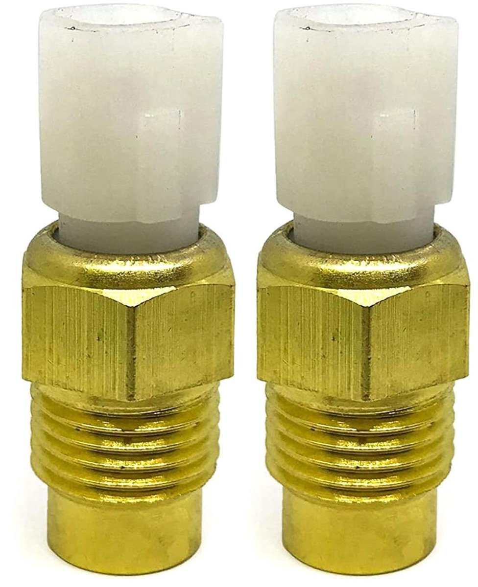 Radiator Ventilator Schakelaar - Temperatuursensor Sensor - Auto Motor Onderhoud - Koelvloeistof Meting - 2 Stuks - Goud