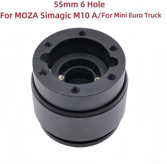 Stuurwiel Snelspanner - Quick Release Adapter - Sim Racing - Precisie Montage - 55 mm - Zwart — afbeelding 4