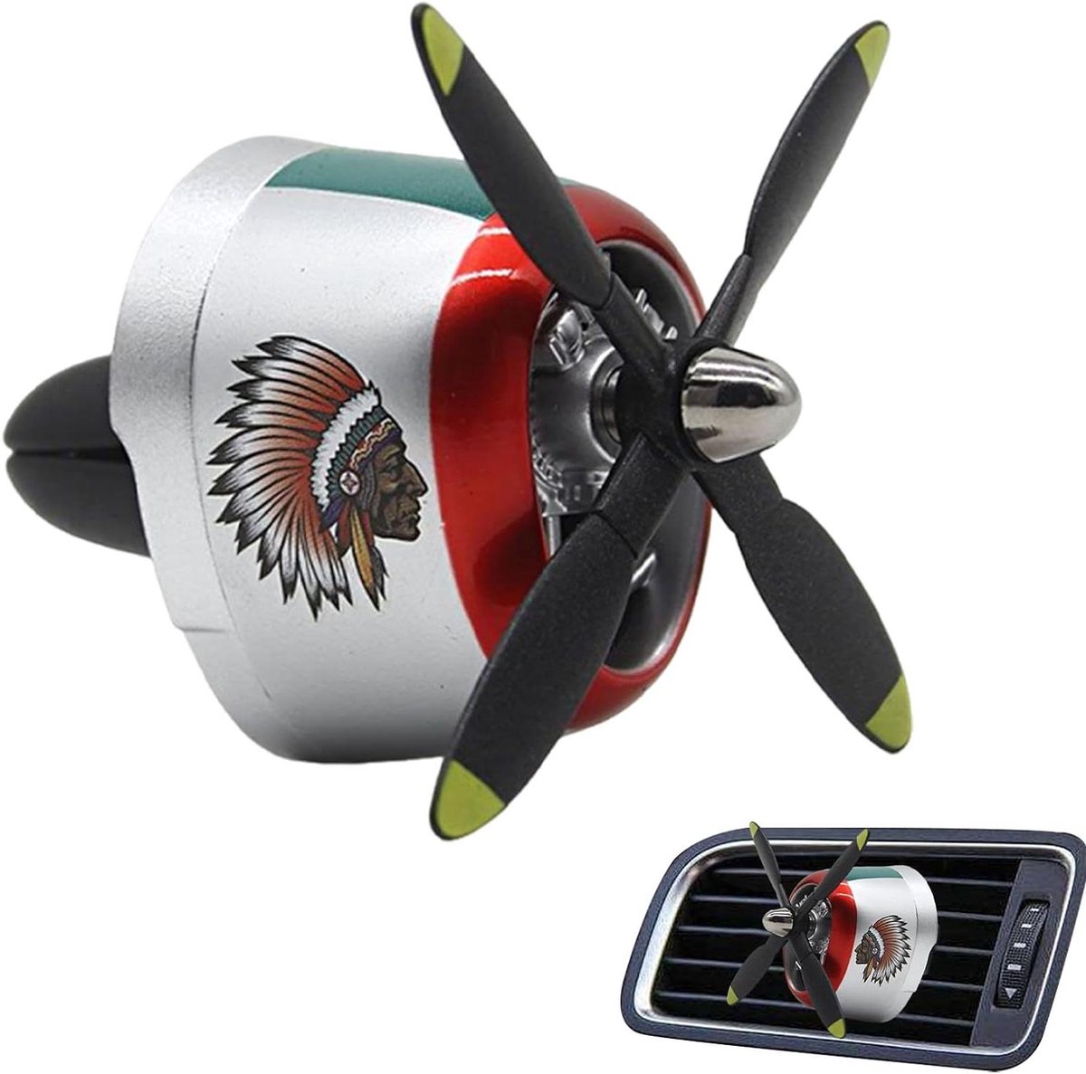 Auto Luchtverfrisser - Ventilatieclip Geur - Frisse Auto Geur - 45 Dagen Werking - 5.2 x 5.2 x 5.6 cm