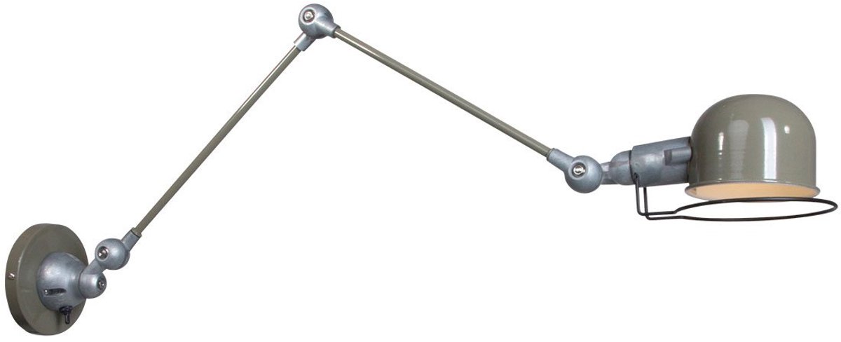 Wandlamp Davin 7656G Groen van Mexlite - Draaibaar, kantelbaar en uitschuifbaar - Gemaakt van aluminium en metaal - Geschikt voor E14 fitting
