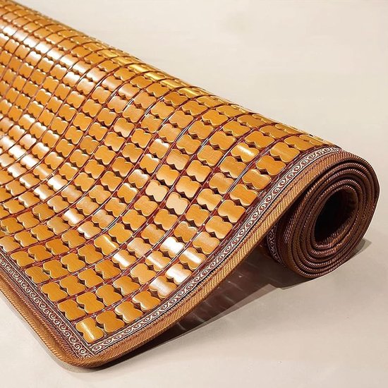 Bamboe Koelmat - Zomer Slaapmat - Koel Slapen - Dubbelzijdig Gebruik - 180 x 200 cm - Natuurlijk — afbeelding 3