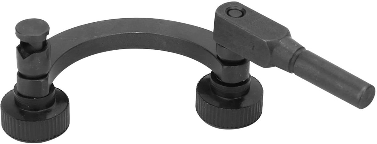Dailygoods- Meetkloksteun 8 mm - Gebogen Beugel - Verbindingsvergelijker - Roestvrij Staal - Eenvoudig in Gebruik - Lange Levensduur - Meetklokhouder