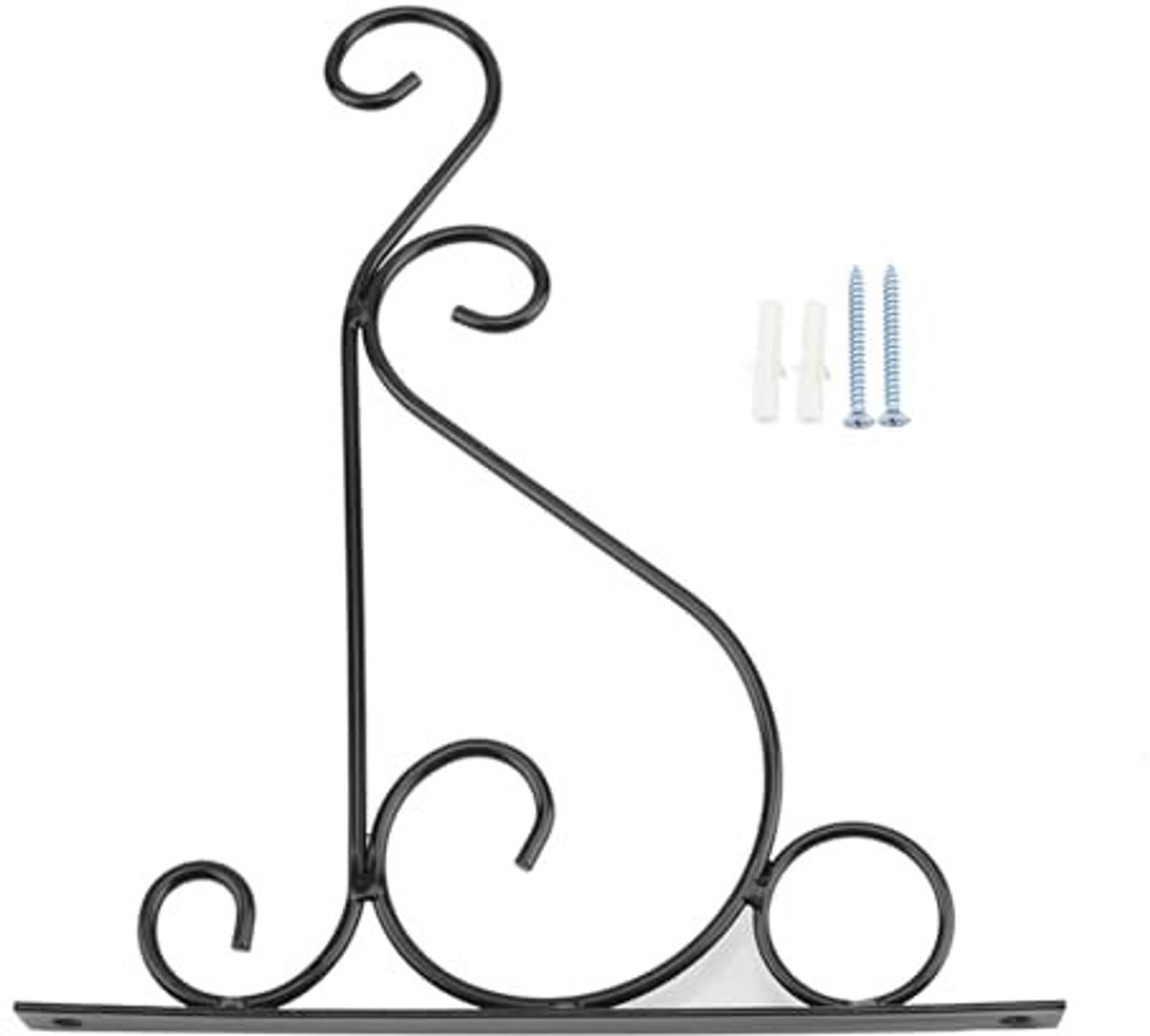 Dailygoods- Wandhaak Stevig - Wandhaak voor Planten/Vogelvoer - Wandhaak Roestbestendig - Wandhaak Buiten/ Binnen - Wandhaak IJzer - Afmetingen 25 x 21 cm - Ophanghaak