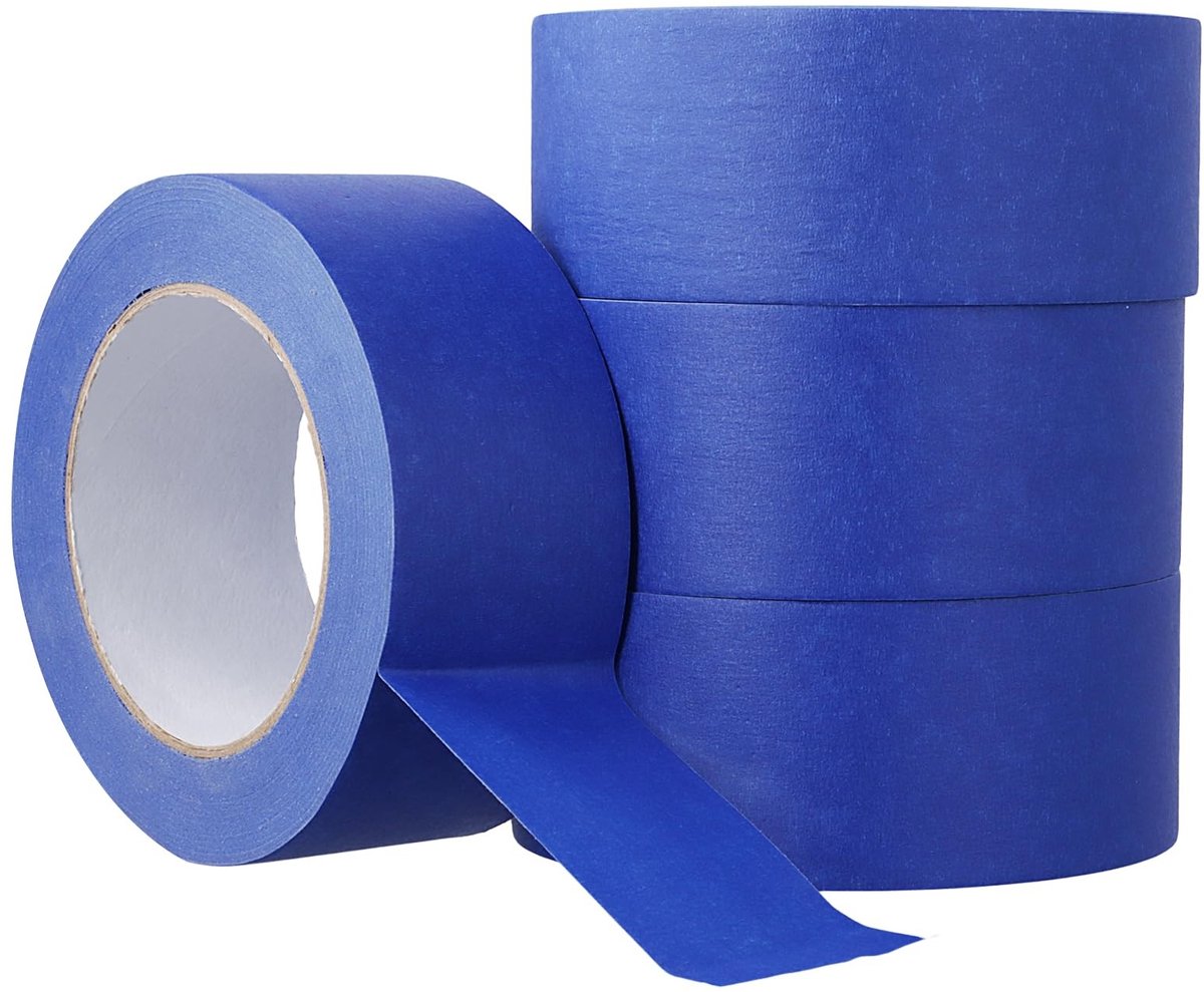 Dailygoods- Afplakband 48 mm - 4 Rollen - 200 Meter - Schilderstape - Crêpetape - Afdekband voor Schilderwerk - Schilders Tape