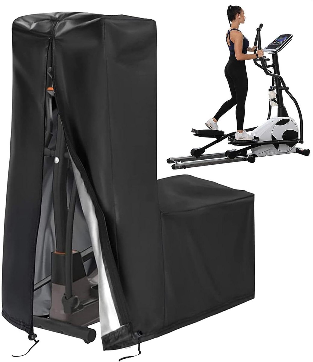 Afdekking voor trainingsapparatuur, 140 x 64 x 165 cm, bescherming voor ellipstrainer, stofdichte bescherming voor fitnessapparaten, duurzame opbergdoos voor buiten, beschermhoes