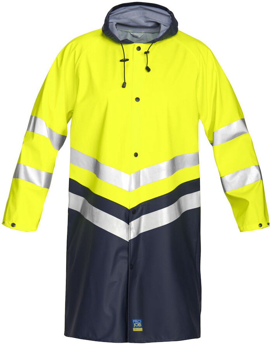 ProJob 6403 LANGE SIGNALISATIEREGENJAS EN ISO 20471 KLASSE 3 646403 - Projob geel - 4XL