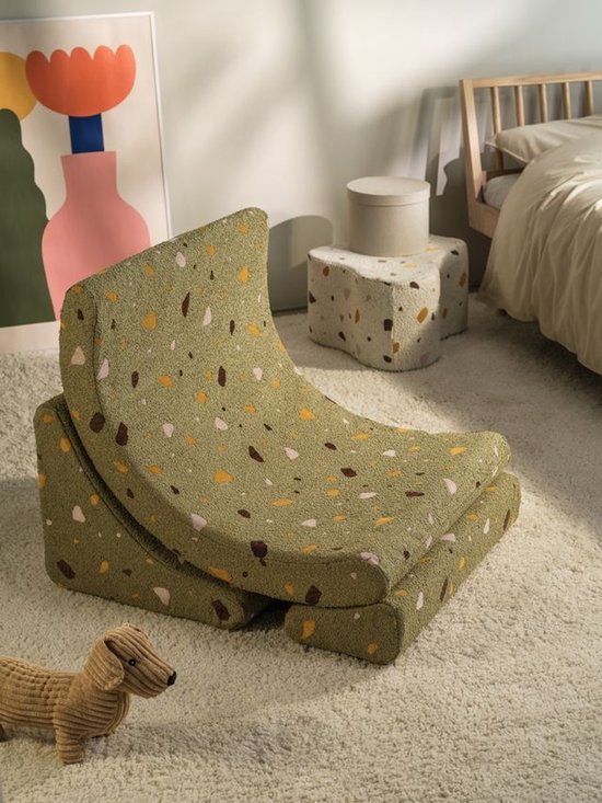 Wigiwama Teddy Moon Chair / Fauteuil - 80x65x55cm - Terrazzo Moss van Wigiwama — afbeelding 4