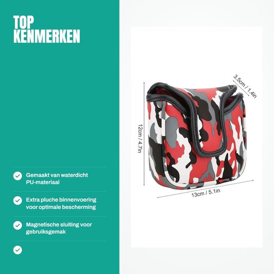 Waterdichte Camouflage Golf Putter Cover met Magnetische Sluiting van Merkloos — afbeelding 3