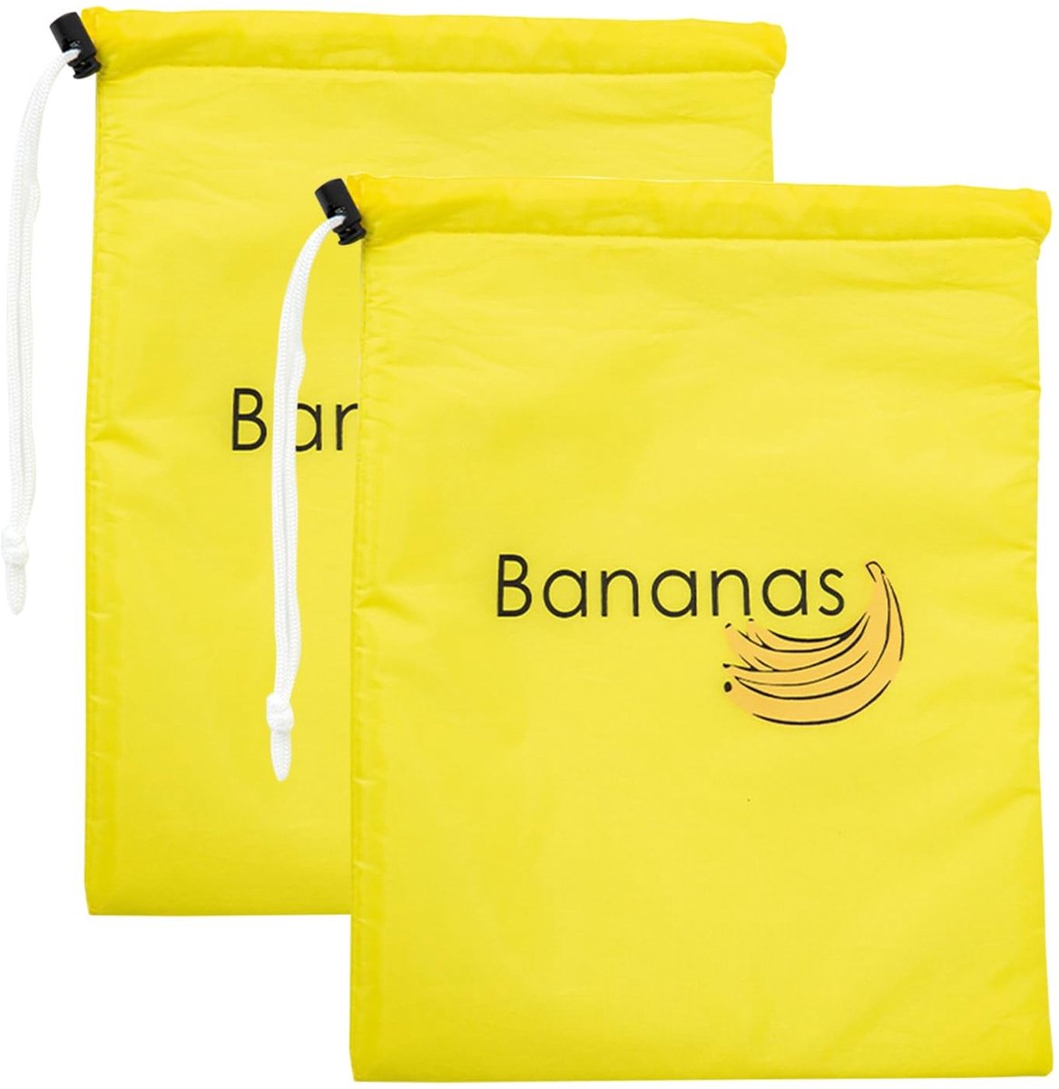Set van 2 bananenzakken - Polyester voedsel isolatie zakken met trekkoord