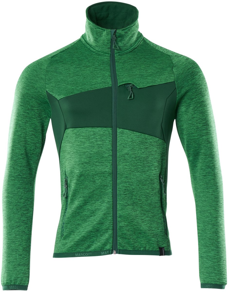 Mascot Accelerate Fleecetrui met rits 18103-316 - helder groen/groen - M