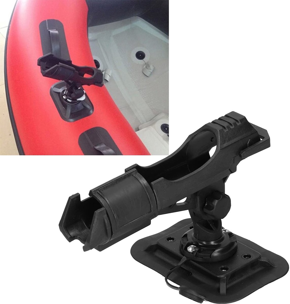 Dailygoods- Hengelhouder met Gear Snaps - Boot Hengelsteun - Vissysteem - Verstelbare Beugel - Duurzaam - Geschikt voor Vissen - Vishengelhouder