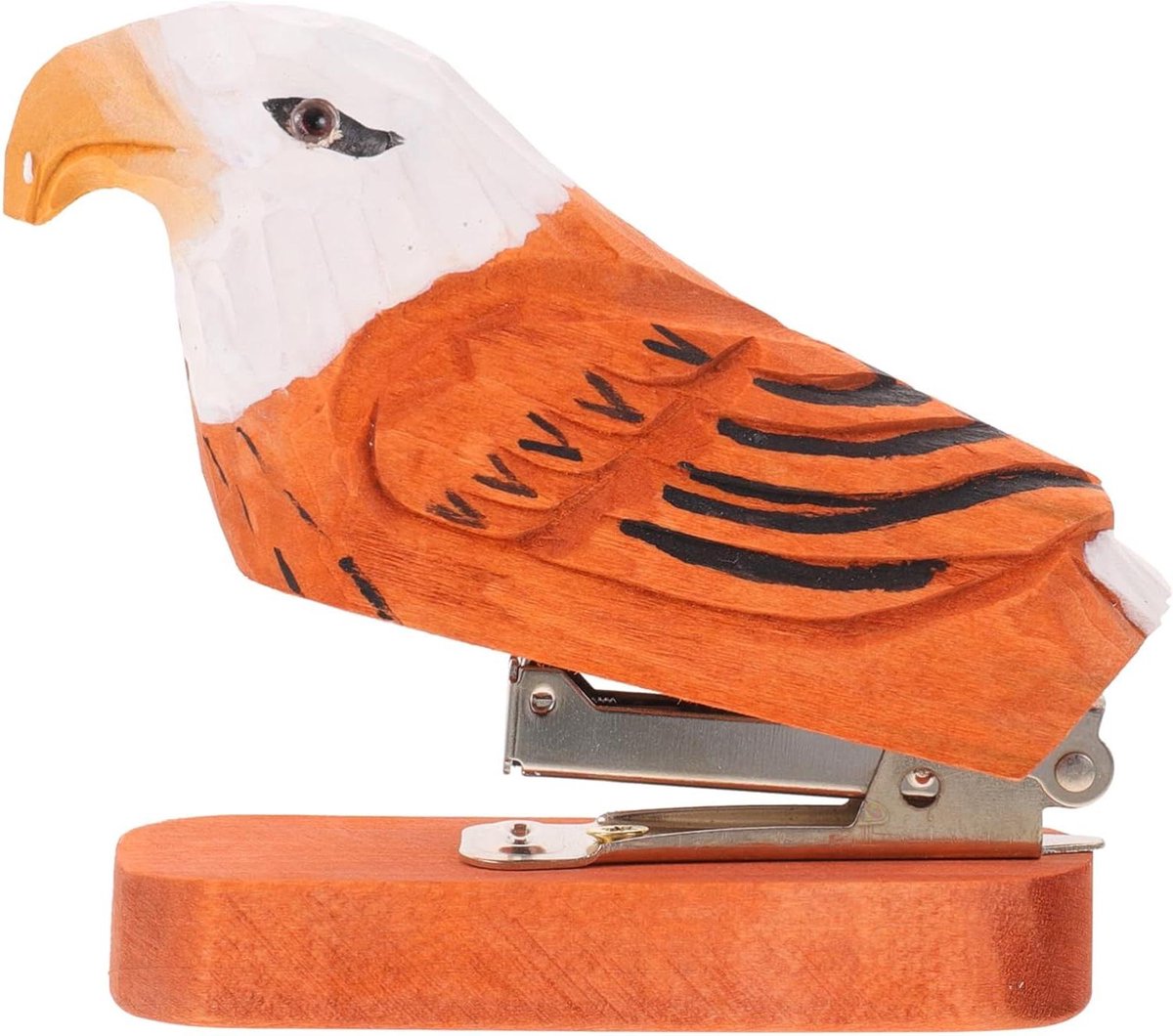 Houten Nietmachine - Dier Nietmachine - Bureau Decoratie - Unieke Vormgeving - 10.5 cm Lengte - Afgebeeld