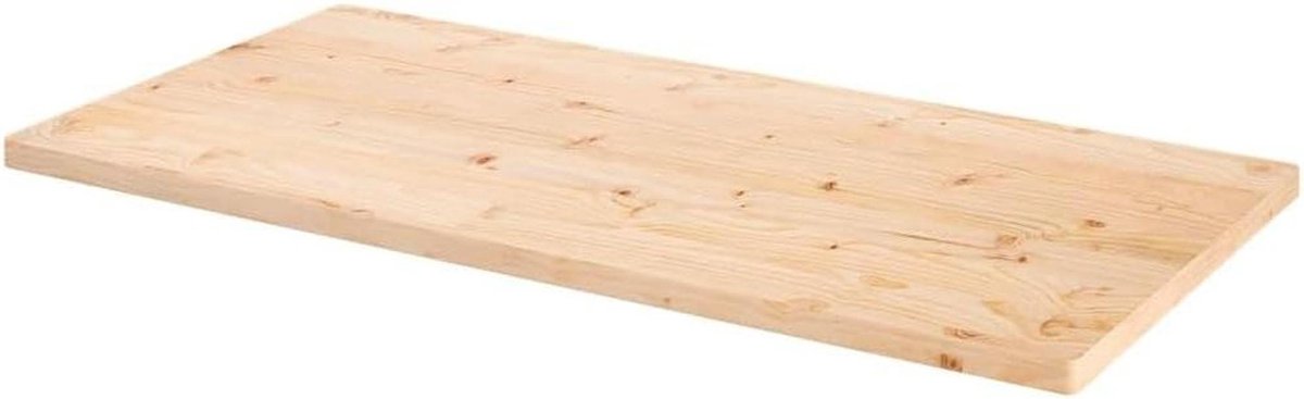 Massief Houten Tafelblad - Keukenmeubilair Bureau Plank - Veelzijdige Hulptafel - Natuurlijke Houtnerven - 100x60x2.5 cm - Bruin