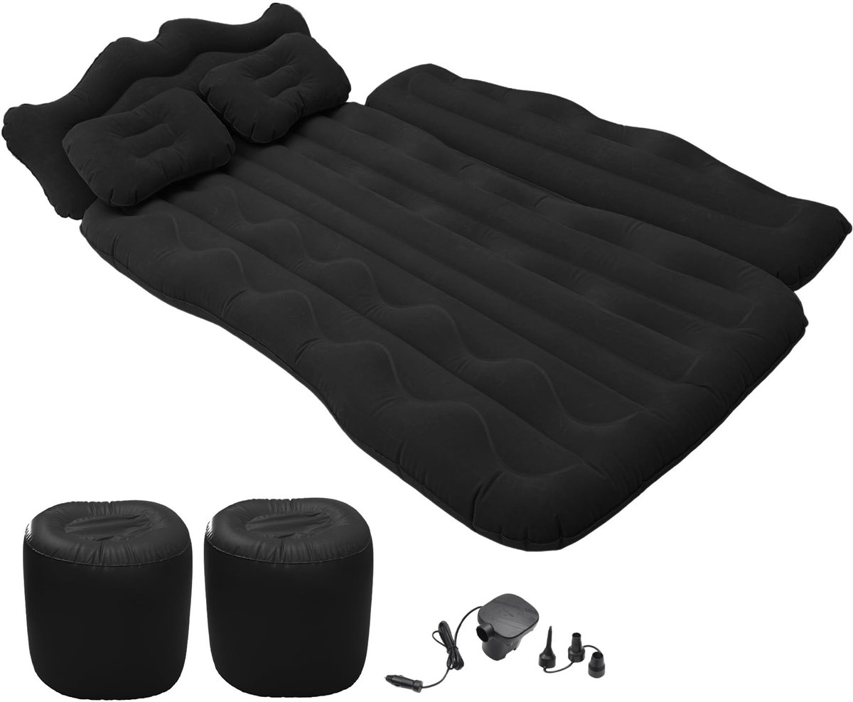 Dailygoods- Luchtmatras Auto 170x110x14cm - Opblaasbare Luchtmatras - Draagbare Reis Matras - PVC/Flocking - Schokbestendig/Comfortabel - Reisbed