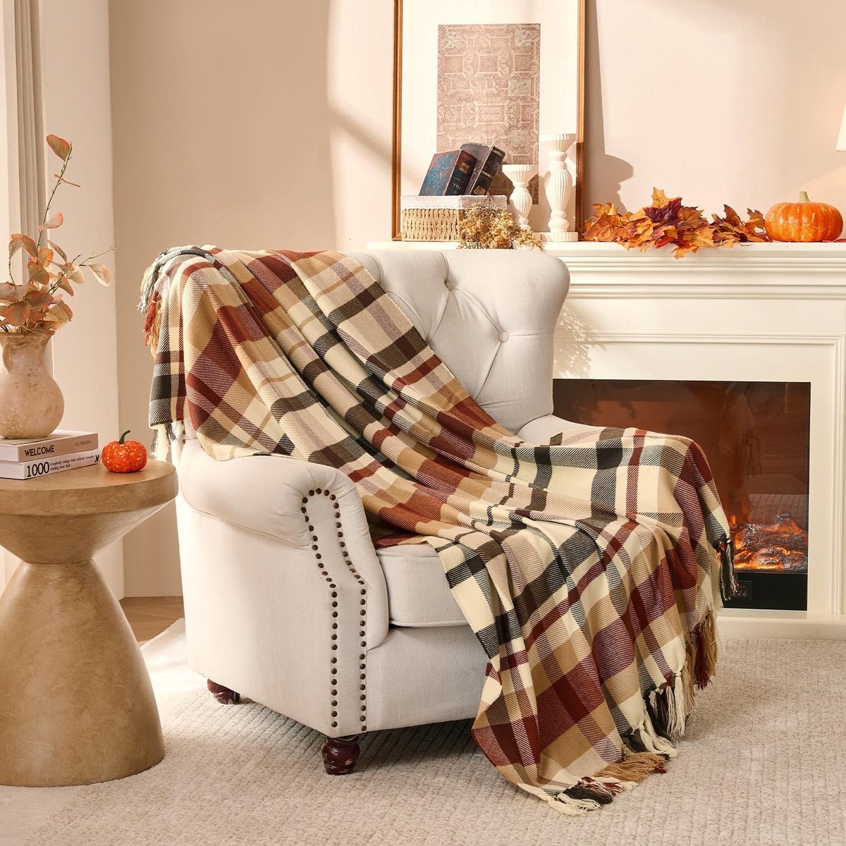 Dailygoods- Deken Ultrazacht - Geruite Plaid - 50x60 Inch - Wasbaar - Decoratie voor Bank/Bed - Perfect Cadeau