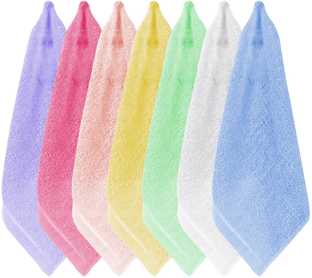 Dailygoods- Bamboedoeken 7 stuks - Bamboe-koolstofvezel - Antibacterieel - Waterabsorberend - Multifunctioneel - 25 x 25 cm - Reinigingsdoek
